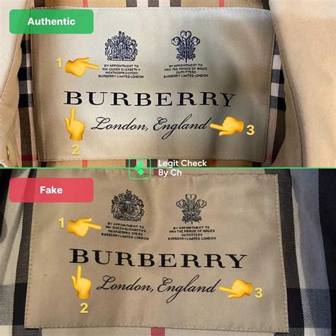 burberry real or fake coat|genuine Burberry label.